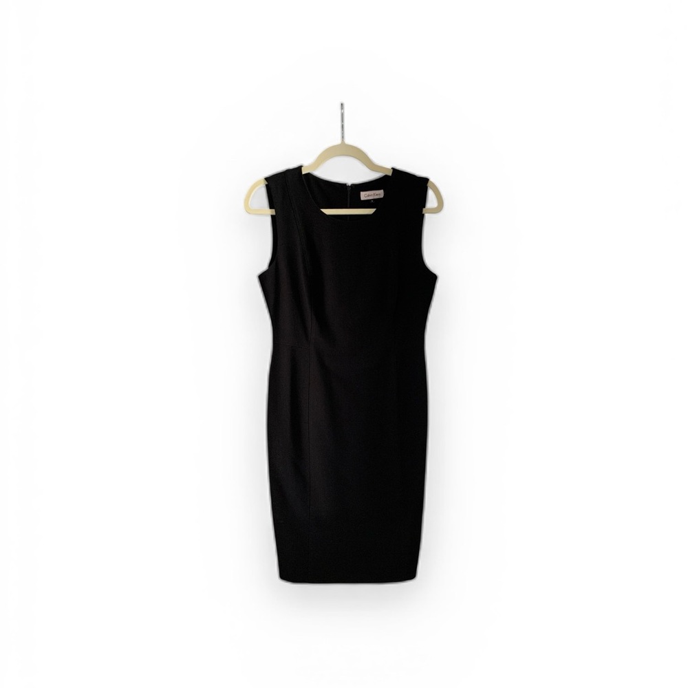 Calvin Klein Classic Black Sleeveless Sheath Size 6
